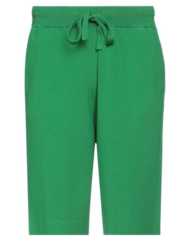 Roberto Collina Man Shorts & Bermuda Shorts Green Size 36 Cotton, Nylon, Elastane