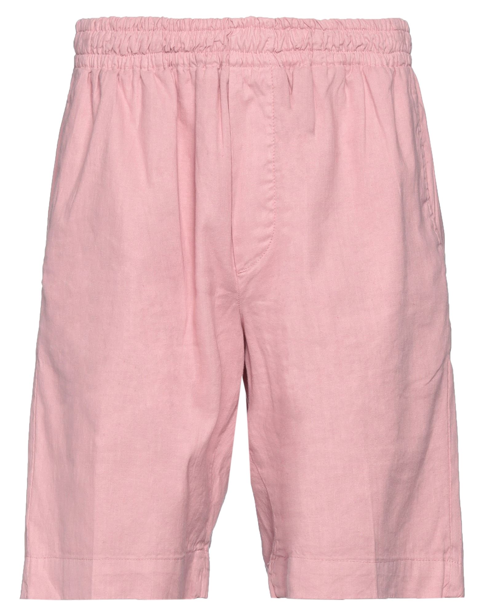 Entre Amis Man Shorts & Bermuda Shorts Pink Size 38 Linen, Cotton, Elastane