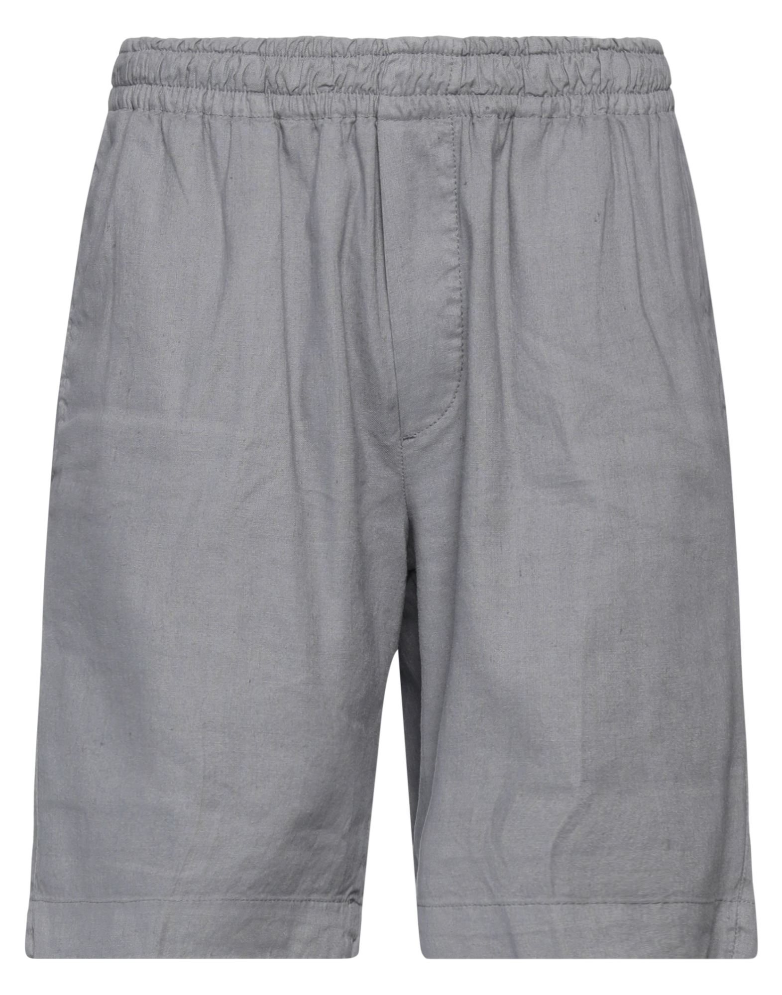 Entre Amis Man Shorts & Bermuda Shorts Lead Size 30 Linen, Cotton, Elastane In Grey