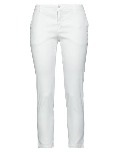 120% Lino Woman Pants Light Grey Size 12 Linen, Cotton, Elastane