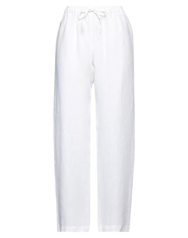 120% Woman Pants White Size 4 Linen