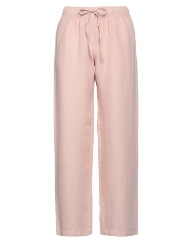 120% Woman Pants Blush Size 6 Linen In Pink