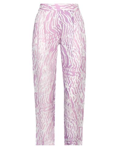 120% Woman Pants Light Purple Size 4 Linen