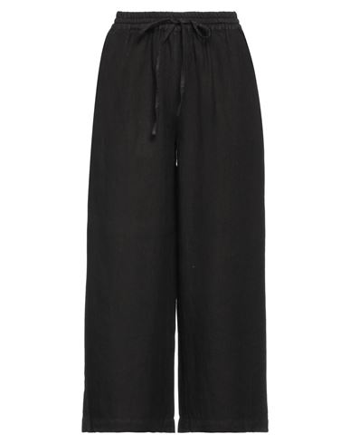 120% Woman Pants Black Size 4 Linen