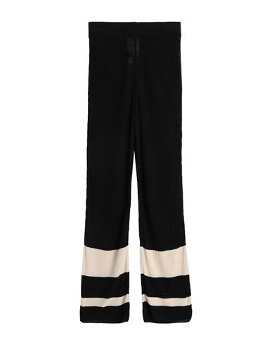 Compagnia Italiana Woman Pants Black Size L Viscose, Linen