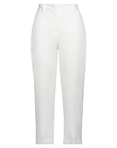 Hanita Woman Pants Cream Size 8 Polyester, Elastane In White