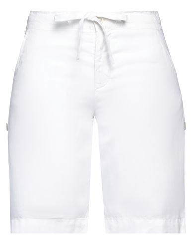 120% Lino Woman Shorts & Bermuda Shorts White Size 8 Linen