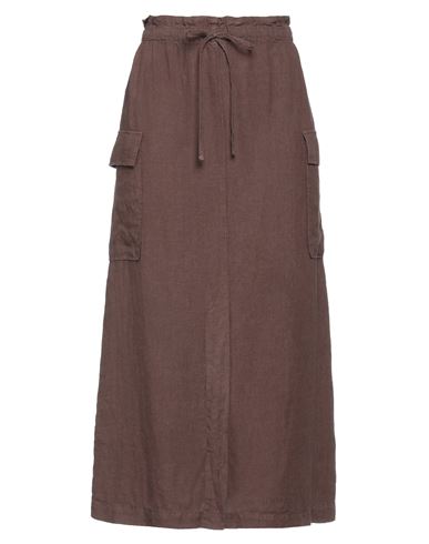 Caractere Caractère Woman Midi Skirt Brown Size 2 Linen