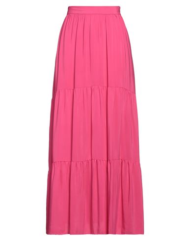 Caractere Caractère Woman Maxi Skirt Fuchsia Size 4 Viscose In Pink
