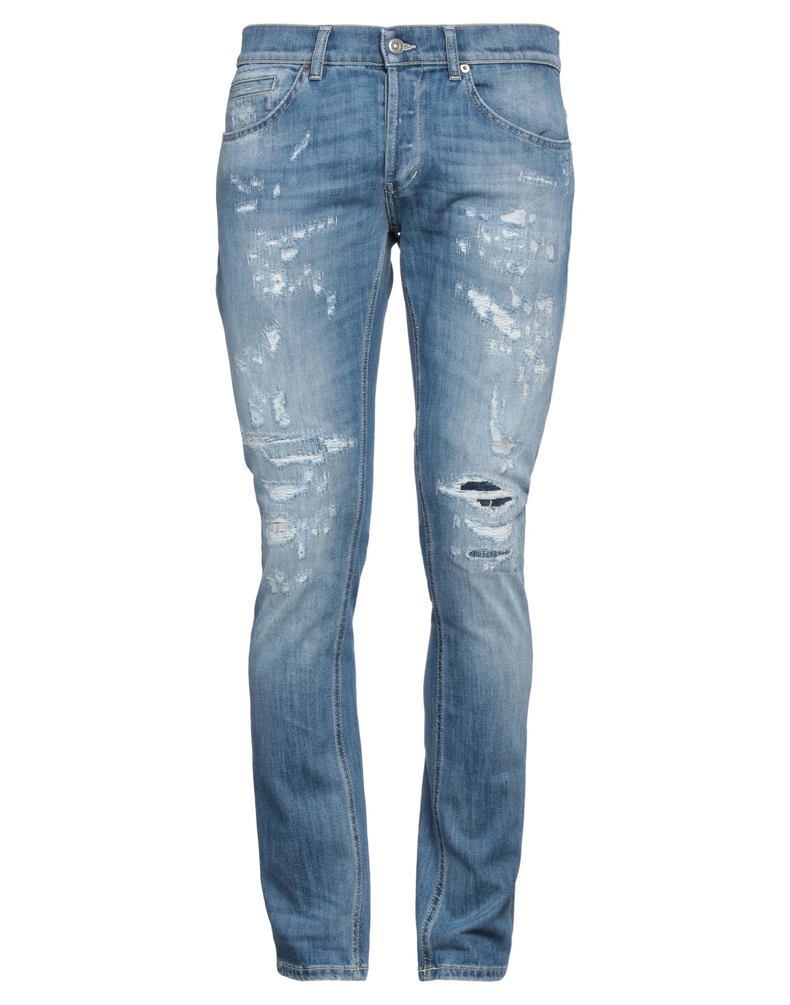 Dondup Distressed Slim-cut Jeans In Blue