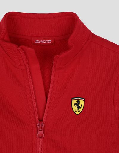 Scuderia Ferrari Online Store - Girls’ full zip cotton jumper - Zip Jumpers
