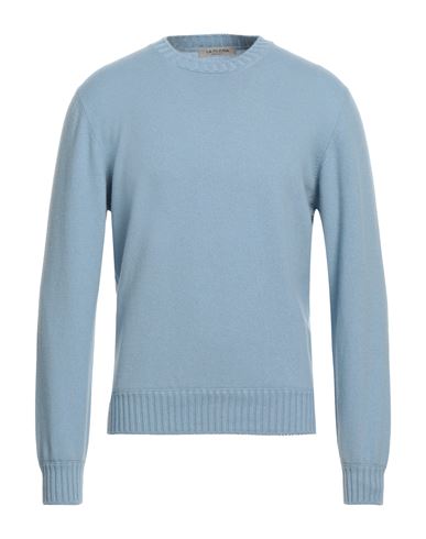 Shop La Fileria Man Sweater Light Blue Size 38 Cashmere
