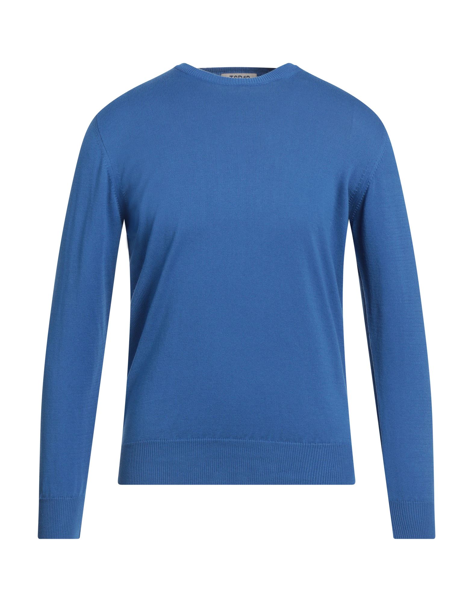 Shop Tsd12 Man Sweater Bright Blue Size Xl Cotton