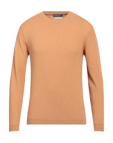 Daniele Fiesoli Man Sweater Camel Size Xl Flax, Cotton In Beige