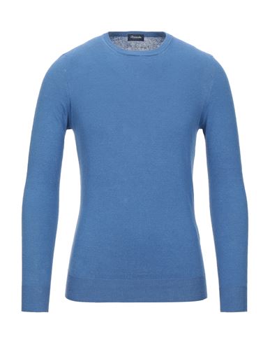 Man Sweater Sky blue Size XXL Cotton