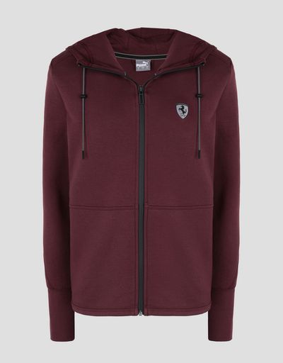 Scuderia Ferrari Online Store - Puma Scuderia Ferrari women's fleece jacket with hood - Zip Hood Sweaters