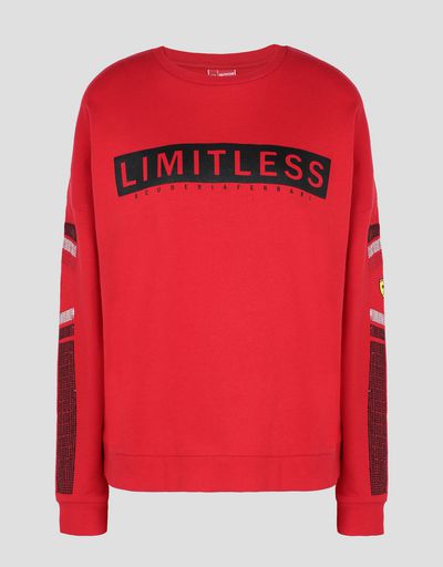 Scuderia Ferrari Online Store - Women's sweatshirt with LIMITLESS print - Crew Neck Sweaters
