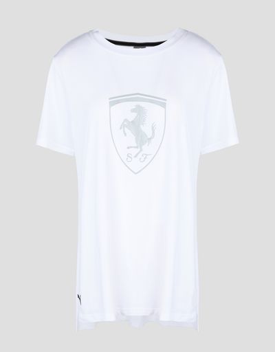 Scuderia Ferrari Online Store - Puma women's t-shirt with Ferrari Shield - Short Sleeve T-Shirts