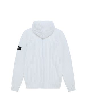 Witte stone island store hoodie