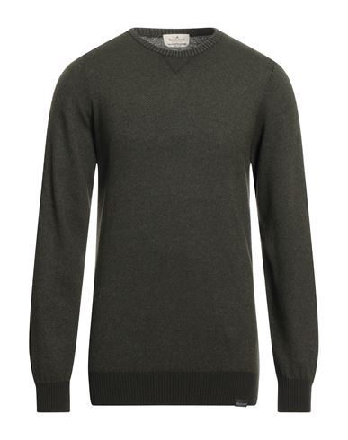 Brooksfield Man Sweater Military Green Size 42 Wool, Cotton, Polyamide