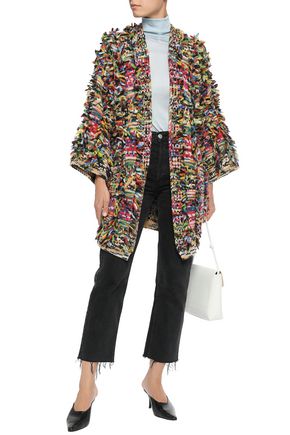 Missoni Woman Fringed Knitted Cardigan Multicolor