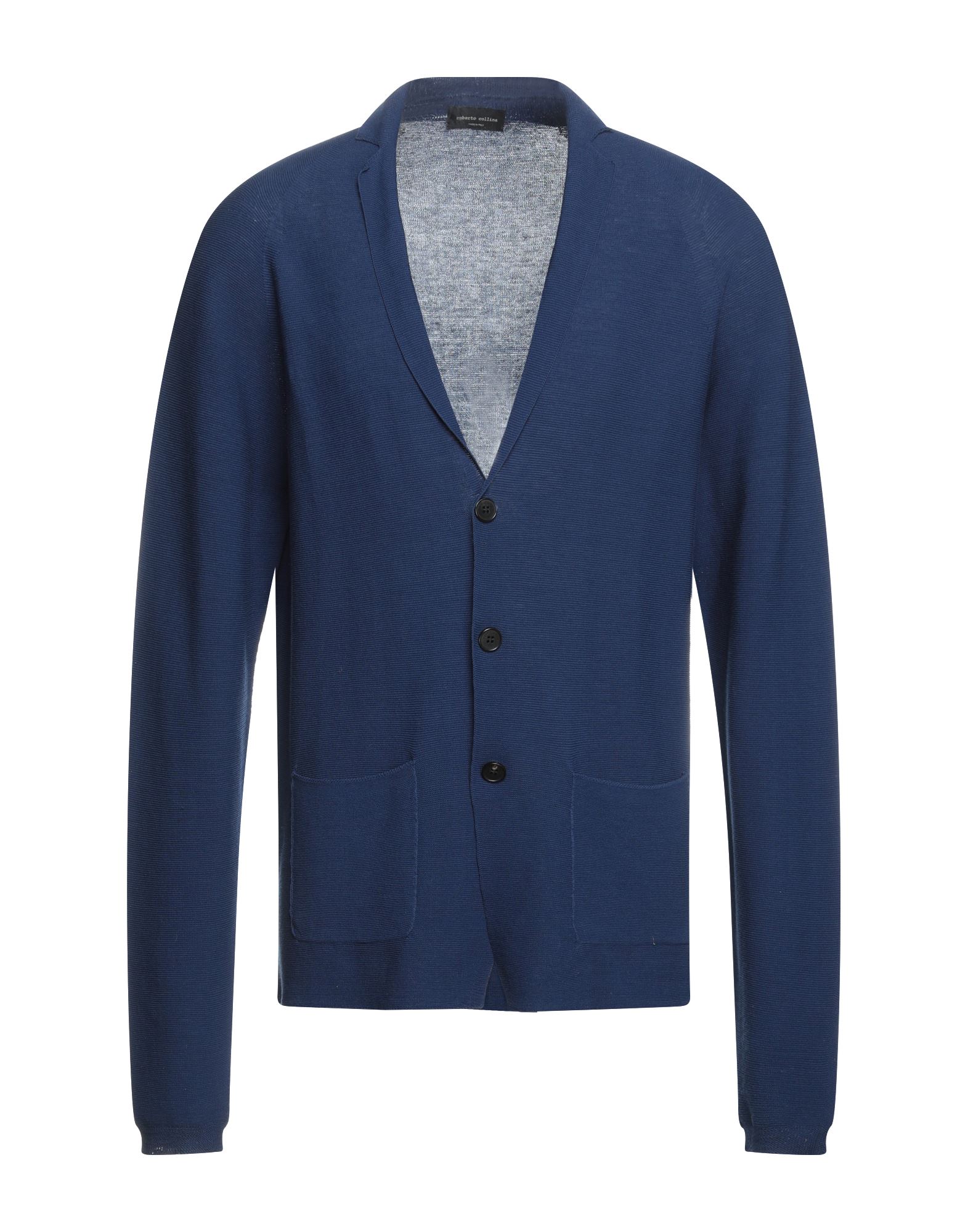 ＜YOOX＞ ★32%OFF！ROBERTO COLLINA メンズ カーディガン ブルー 48 コットン 100%