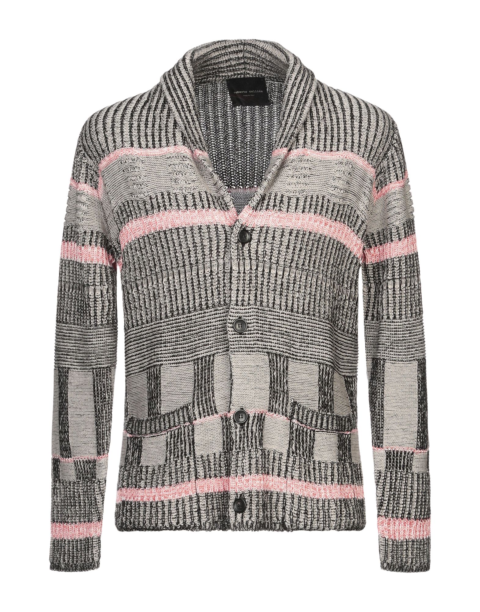 ＜YOOX＞ ★ROBERTO COLLINA メンズ カーディガン ブラック 52 コットン 100%