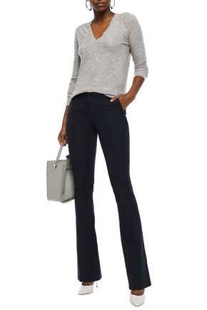 Joseph Ribbed Cashmere Top In Gray