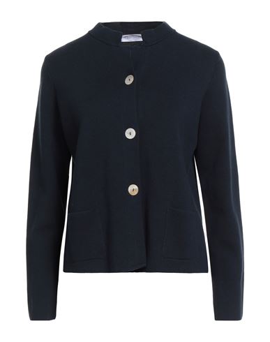 Gran Sasso Woman Cardigan Midnight Blue Size 12 Cotton