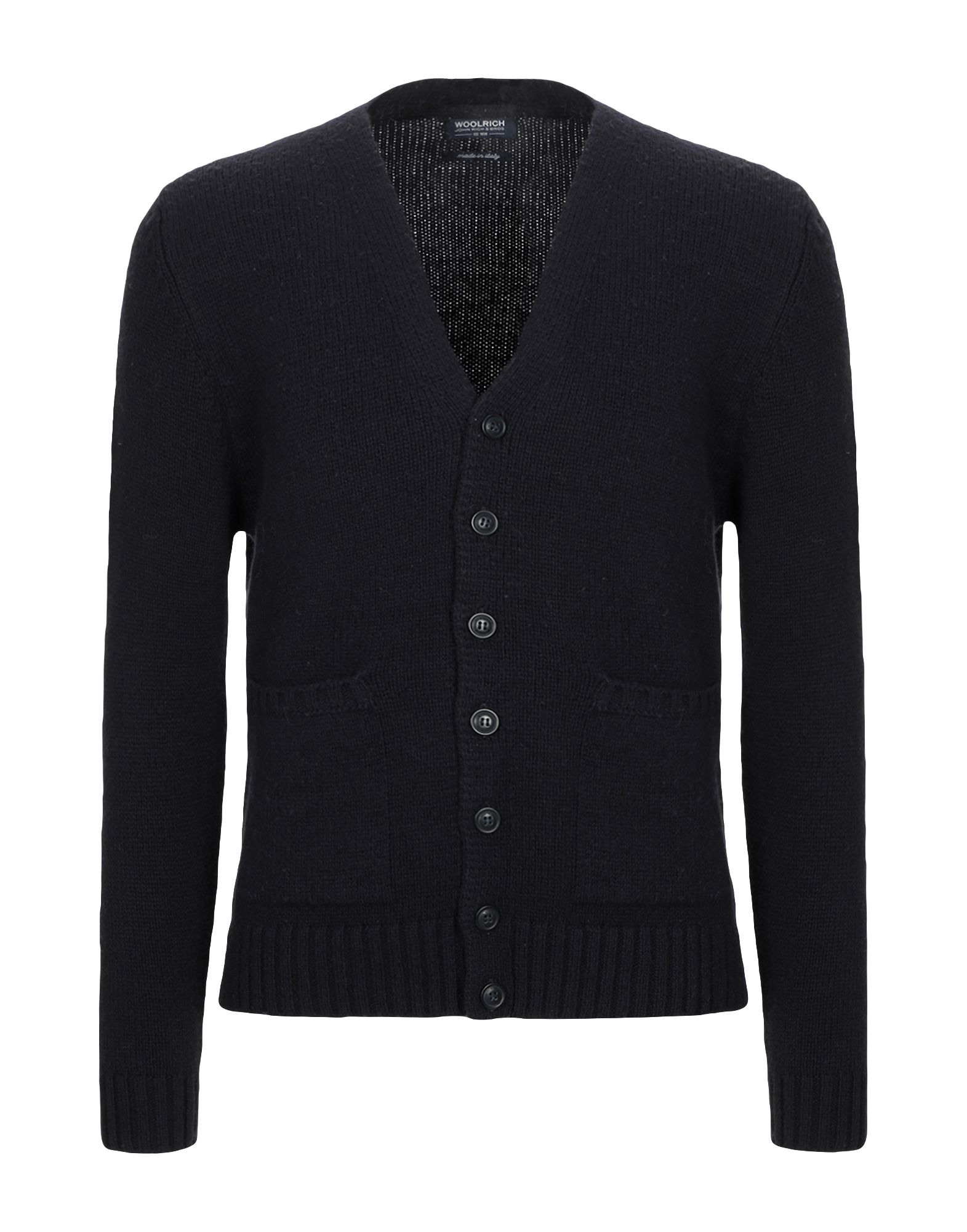 ＜YOOX＞ ★15%OFF！WOOLRICH メンズ カーディガン ダークブルー L ウール 60% / ナイロン 40%