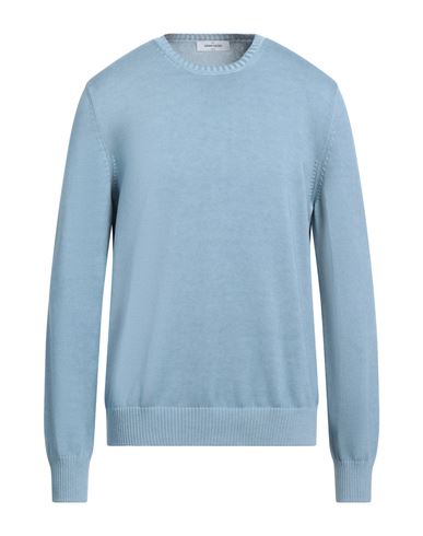 Gran Sasso Man Sweater Light Blue Size 48 Cotton In Blue