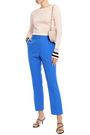 Click to view more detailed imagery on our partner's website Emilio Pucci Jacquard-trimmed Ribbed-knit Top In Peach