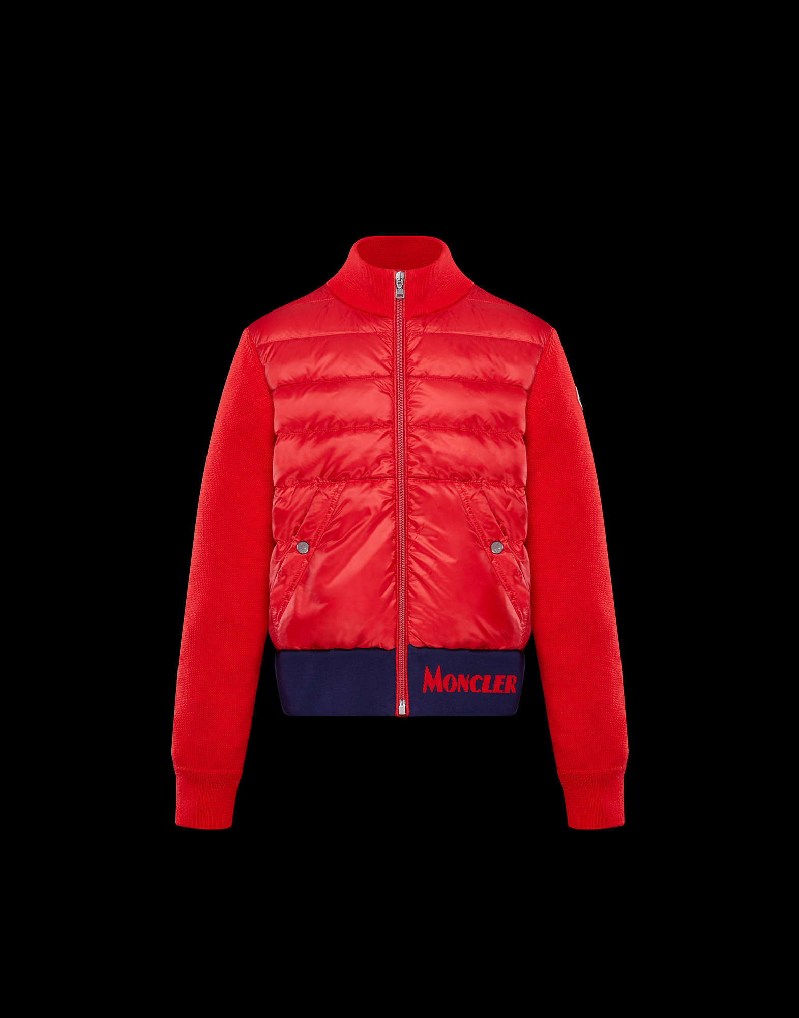 red moncler jumper