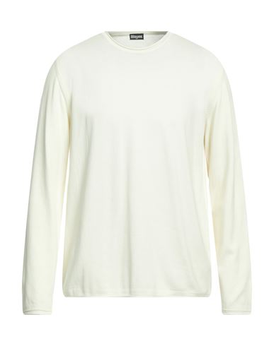 Blauer Man Sweater Cream Size Xxl Cotton In White