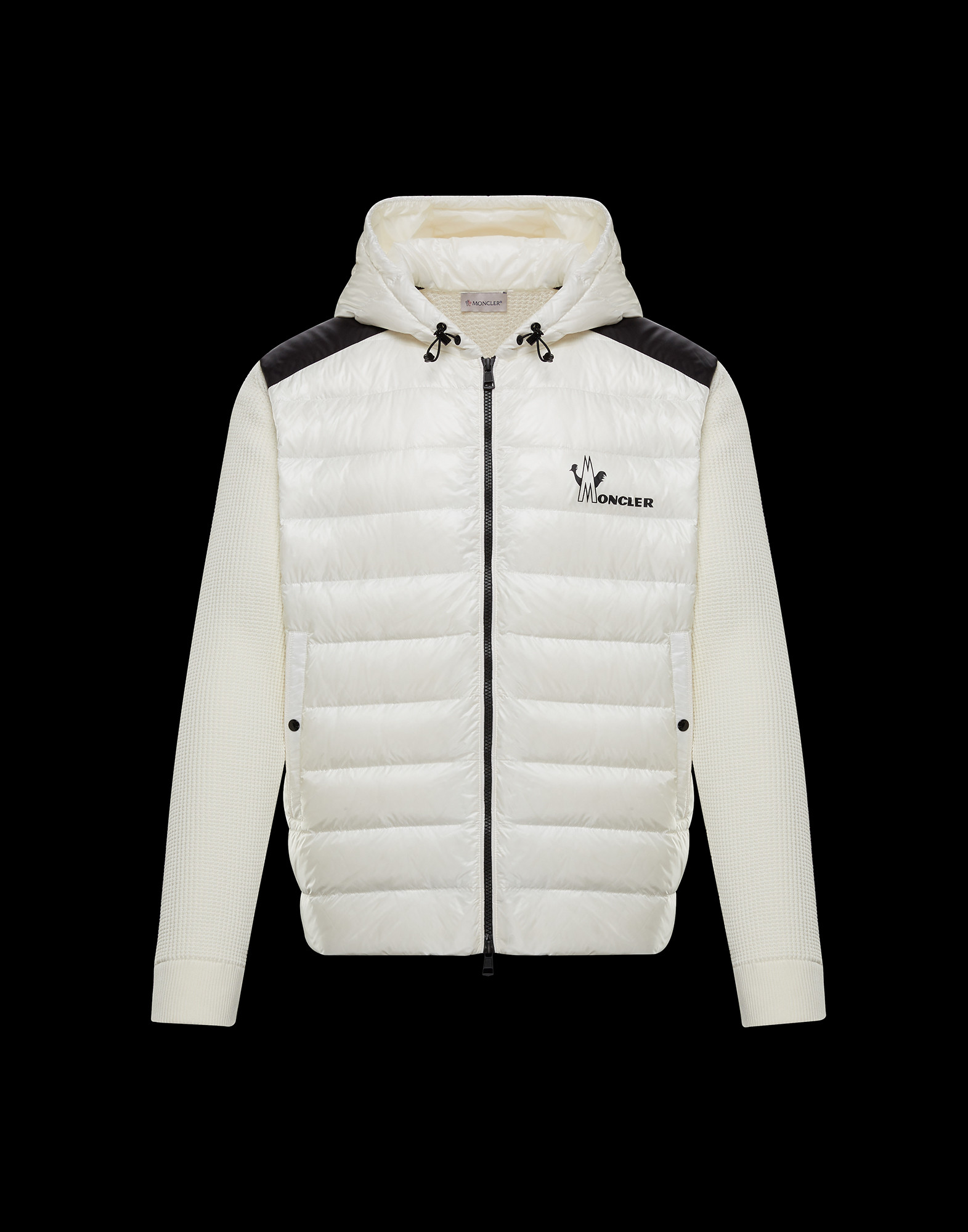 Moncler Black Lined sweater for Man Official Online Store