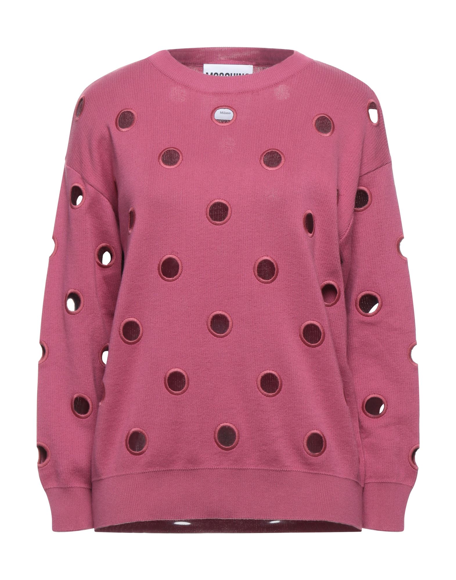 Shop Moschino Woman Sweater Mauve Size Xs Cotton In Purple