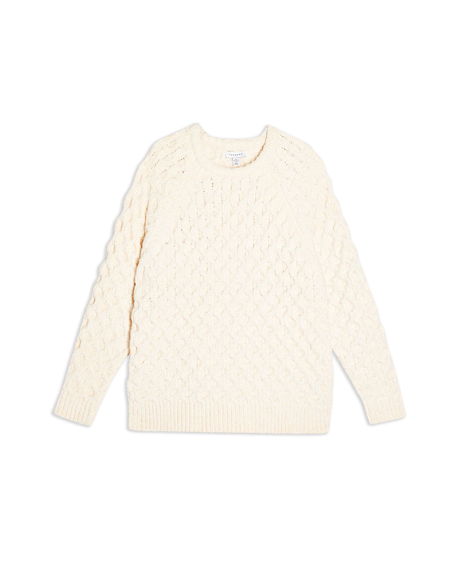 《セール開催中》TOPSHOP レディース プルオーバー アイボリー S ポリエステル 74% / アクリル 26% KNITTED CHENILLE HONEYCOMB JUMPER