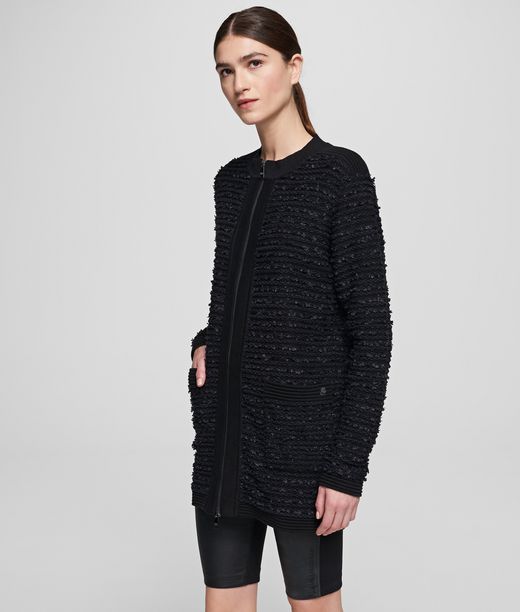 Image of Long Bouclé Cardigan