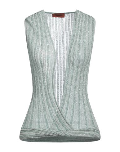 Shop Missoni Woman Sweater Light Green Size 2 Metallic Fiber, Polyamide