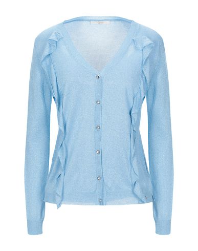 Shop Gaudì Woman Cardigan Azure Size Xl Viscose, Polyamide, Polyester In Blue