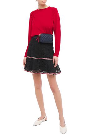 SANDRO ANA RUCHED WOOL-BLEND SWEATER,3074457345622113366