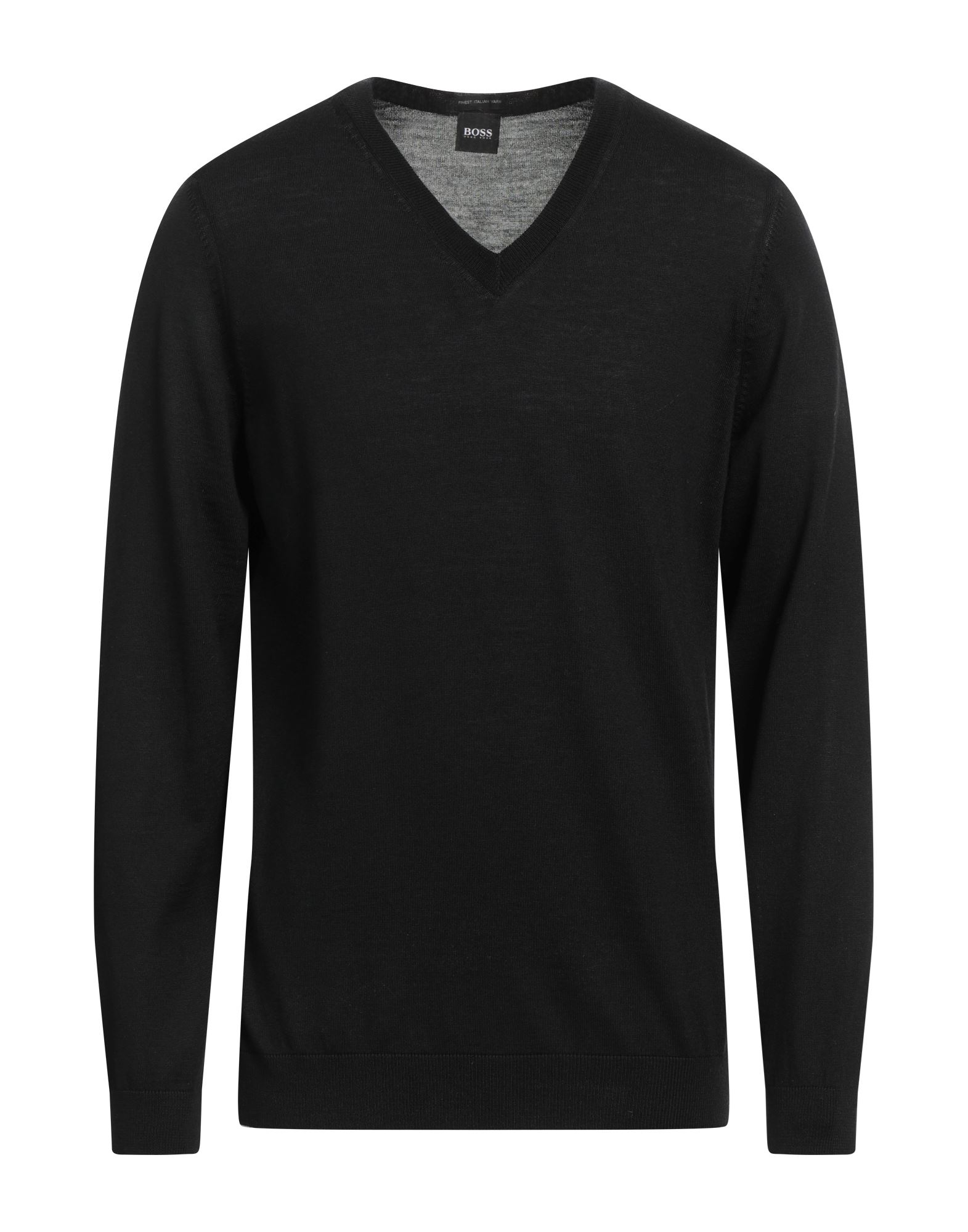 HUGO BOSS BOSS HUGO BOSS MAN SWEATER BLACK SIZE S VIRGIN WOOL