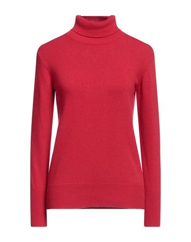 Rossopuro Woman Turtleneck Red Size 4 Wool, Cashmere