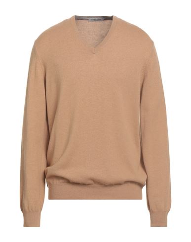 La Fileria Man Sweater Sand Size 48 Wool, Cashmere, Viscose