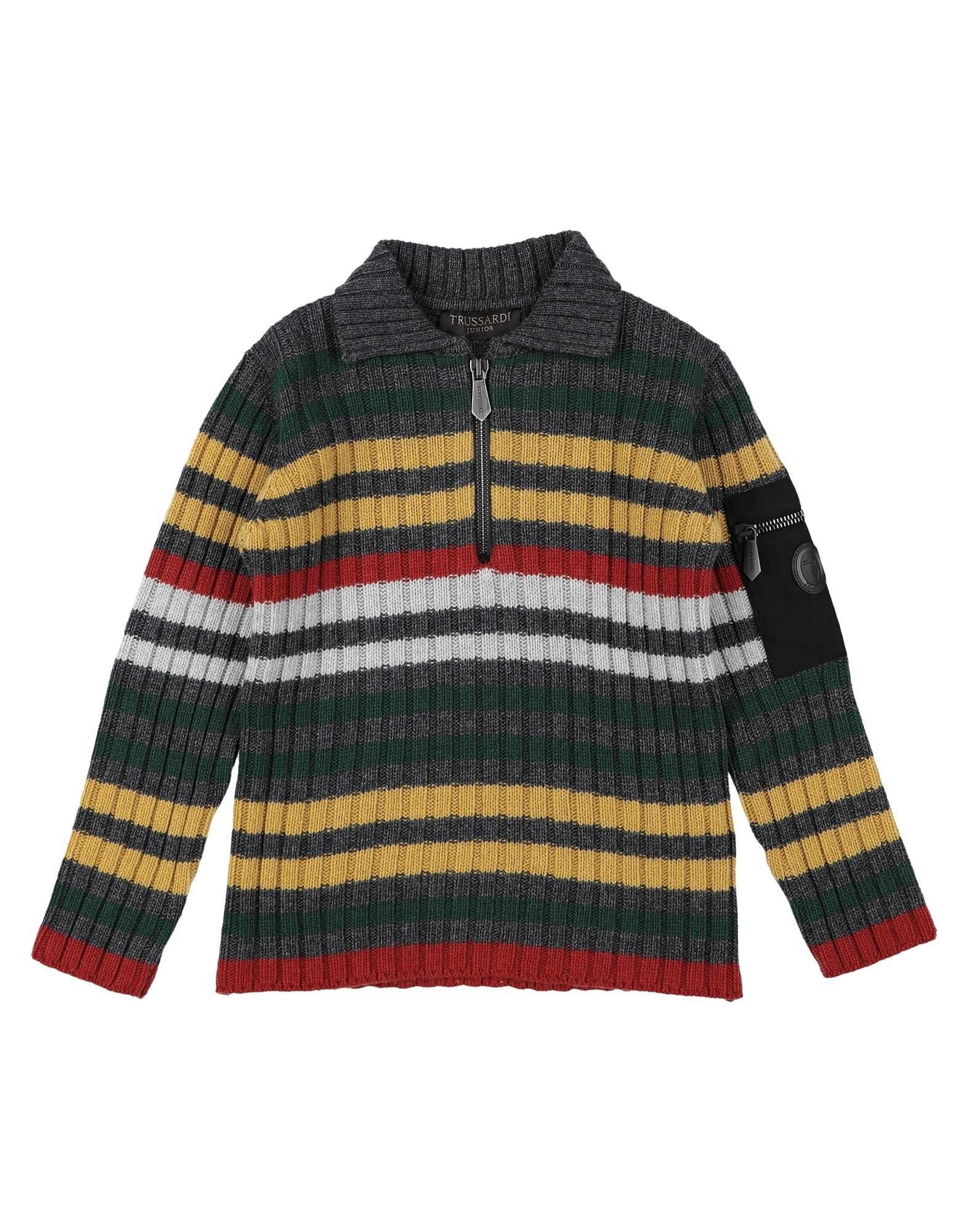 《セール開催中》TRUSSARDI JUNIOR ボーイズ 3-8 歳 プルオーバー グレー 6 ウール 40% / レーヨン 30% / ナイロン 20% / カシミヤ 10% / 牛革