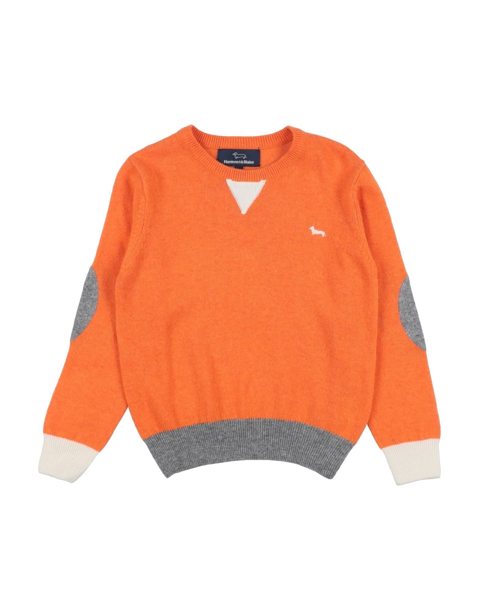 Shop Harmont & Blaine Man Sweater Orange Size 8 Viscose, Polyamide, Merino Wool, Cashmere