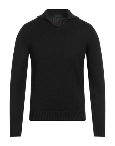 Zanone Man Sweater Black Size 48 Virgin Wool