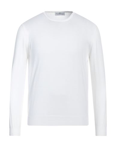 Della Ciana Man Sweater Cream Size 40 Cotton In White