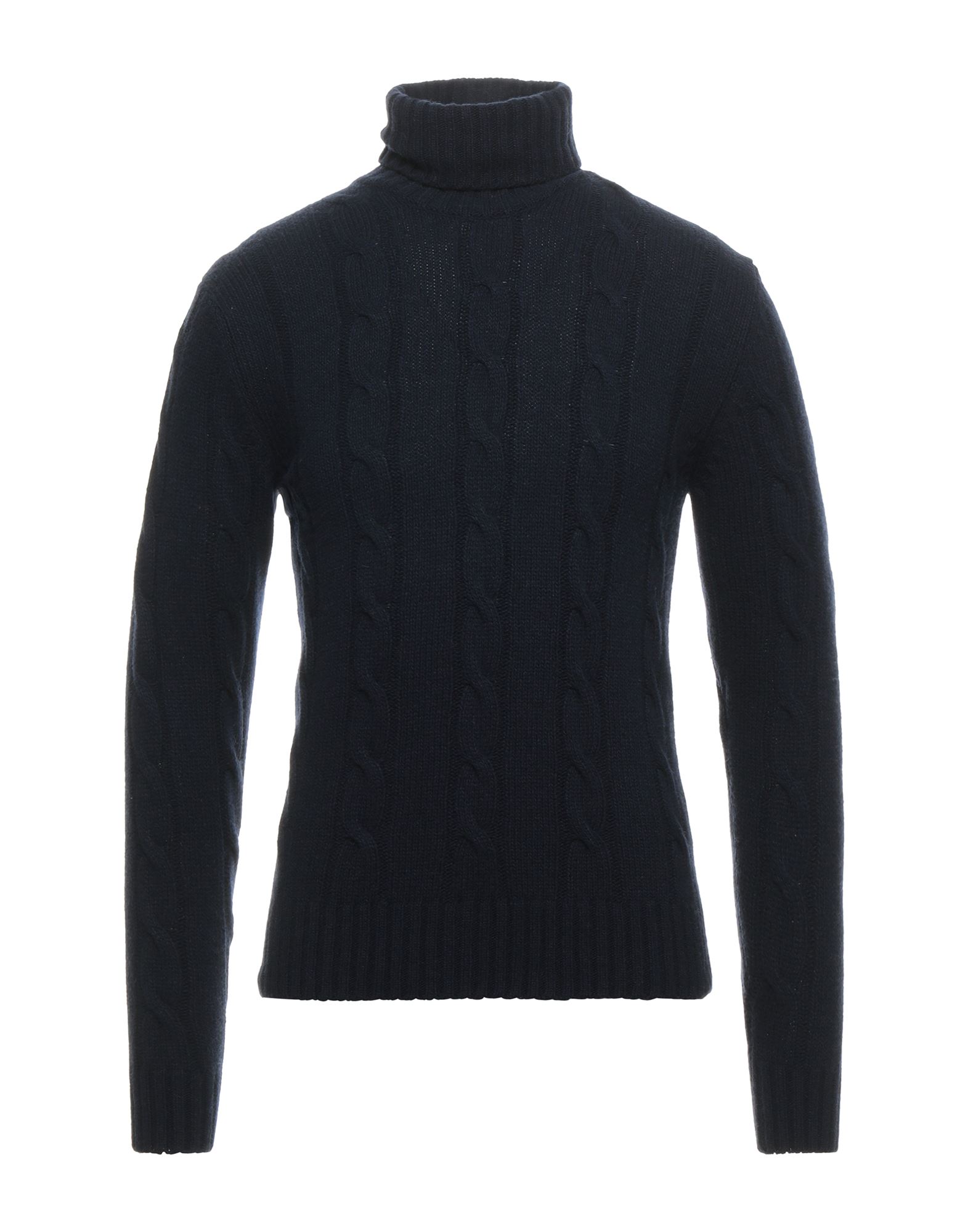 Grey Daniele Alessandrini Turtlenecks In Dark Blue