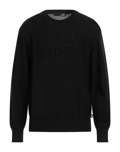 Love Moschino Man Sweater Black Size Xxl Acrylic, Wool